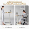Height Adjustable Laptop Table Mobile Sit Stand Converter Lifting Desk W/ Wheels