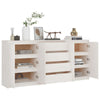 Side Cabinets 3 pcs White Solid Pinewood C3K0