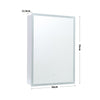 Single Door Led Medicine Cabinet with Mirror 50*70CM Bathroom Wall 3 Color Mode