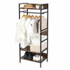 162cm Tall Wardrobe Clothes Rail Garment Rack Closet Organizer w/3 Tiers Shelves