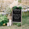 Wooden A-Frame Chalkboard Sign Sidewalk Blackboard Wedding Restaurant Business