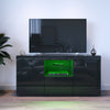 TV Stand Entertainment Cupboard with RGB LED Lights High Gloss Unit Cabinet