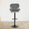 2PCS Adjustable Breakfast Bar Stools Velvet Chair Swivel Lift Kitchen Chair