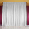 Large White Wedding Backdrop Drape Sheer Silk Curtain Engagement Bridal Studio