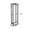 150cm Tall Slim Firewood Log Wood Rack Storage Holder Metal Shelf Stand Steel