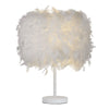 Feather Table Lamp Bedside Light Lampshade Reading Bedroom Shade Night Lamps LED