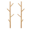 2x Wall Mounted Coat Rack Hat Rack Stand Wood Tree Hanger Hooks Modern Vertical