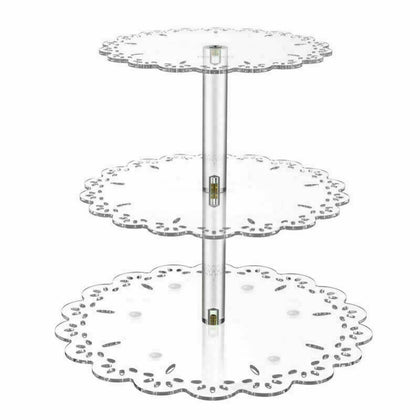 3 Tier Cupcake Stand Display Cake Dessert Food Platter Round Stand Party Serving