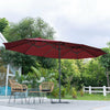 Extra Large 4.6M Garden Parasol Patio Umbrella Double Side Sunshade Sofa Outdoor