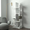 7 Tier Tree Bookcase Bookshelf Floor Standing Wood Shelves Storage Rack Tree NEW