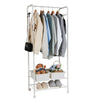 Large Clothes Rail Rack Rolling Garment Rack Shelves 8 Side Hooks Hanging Closet