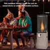 41,000 BTU Propane Patio Heater Rolling Glass Tube Standing Gas Heater w/ Cover
