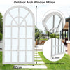 Large Arch Mirror Garden Indoor Outdoor Gothic White Wooden Frame Wall Mounted