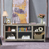 TV Stand for TVs up to 65 Inches Wooden Modern TV Console Table W/6 Open Storage
