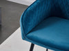 Set of 2/4 Dining Chairs Velvet Padded Seat Metal Legs High Back Chairs Kitchen
