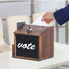 Wood Donation and Ballot Box Suggestion Box- With Lockable- Charity Donation Box