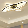 Dimmable LED Ceiling Light Modern Home 3-Ring Pendant Lamp With Remote Control