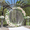 98.4inch Double Ring Circle Wedding Stand Photography Backdrop Floral Arch Frame