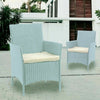Outdoor Rattan Garden Furniture 3PCS Bistro Set Patio Wicker Table & Chair Set.