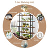 5-Tier Industrial Bookshelf Vintage Bookcase Wooden ladder shelf plant stand