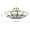 Retro Stained Glass Ceiling Light Shade Tiffany Style Easy Fit Pendant Lampshade