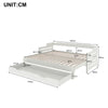 3FT Single 90-176 x190cm Daybed Cabin Bed Guest Sofa Bed Trundle Drawer BT