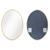 Modern Metal Frame Oval Wall Mirror Glass Bathroom Vanity Make-up Bathroom Gold