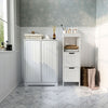 Mondeer White Bathroom Shelf Cabinet Cupboard with Drawers Storage Unit White