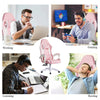 Executive Racing Gaming Office Chair Swivel PU Leather Computer Desk Chair Pink