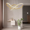 White/Black/Gold LED Chandelier Lights Cool White Ceiling Light Lamp Living Room