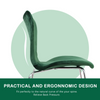 Dining Chairs Set of 4 Velvet Green Padded Seat Stackable Kitchen Home Office