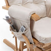 ONPNO Replacement Velvet Cushions 5PCS Set for Glider Rocking Chair and Stool