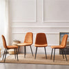 Dining Chairs 2/4/6pcs Modern Suede/Velvet Back Sturdy metal Legs Office/Cafe