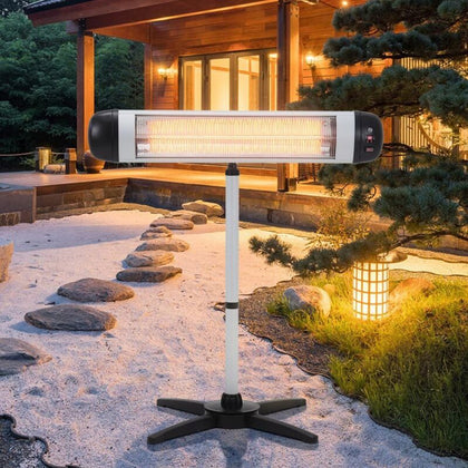 3000W Electric Carbon Fiber Heater Adjustable Garden Warmer Timer Remote Control