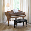 Piano Bench W/ Padded Cushion PU Leather Piano Stool Double Duet Seat w/Storage