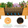 8 Grids Wooden Raised Garden Bed Elevated Planter Kit W/ Folding Lateral Shelf