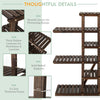6 Tier Wood Plant Stand Shelves 12 Pots Flower Display Rack Holder Planter