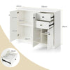 3-Door Storage Cabinet Buffet Cabinet w/ 2 Drawers Sideboard Kitchen Hallway
