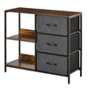 Chest Dresser with 3 Drawers Storage Cabinet Organizer, Black