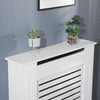 White Radiator Cover Small Large MDF Slat Wood Cabinet Shelf Grill Furniture