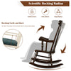 Outdoor Rocking Chair Wooden Porch Rocker High Back Chair Seat Garden Patio