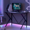 120cm Gaming Desk Computer Studio Desk Black Writing Table Printer Monitor Shelf
