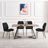 Set of 2 Velvet Dining Chairs Padded Seat Metal Legs Kitchen Home Office UK