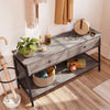 TV Stand Media Cabinet Console Table Entertainment Center w/ LED Shelves