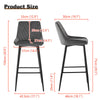 2X Modern Bar Stools Velvet Breakfast Stool Kitchen Pub Chair Metal Leg