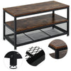 Industrial Rustic Wood Coffee Table Storage Display Shelf Console Table TV Stand