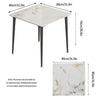 120cm/80cm Glass Effect Top Marble Dining Table Pedestal Casual Table Catering