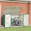 7ft x3.5ft Metel Steel Lockable Storage Box Backyard Bike Bin Tool Garbage Room
