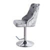 Crushed Velvet Bar Chair Swivel Kitchen Stool Barstool Armchair with Chrome Base