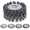 4pcs Twist Knot Semi Flat Wire Wheel Cup Brush Set Kit For 115mm Angle Kits UK